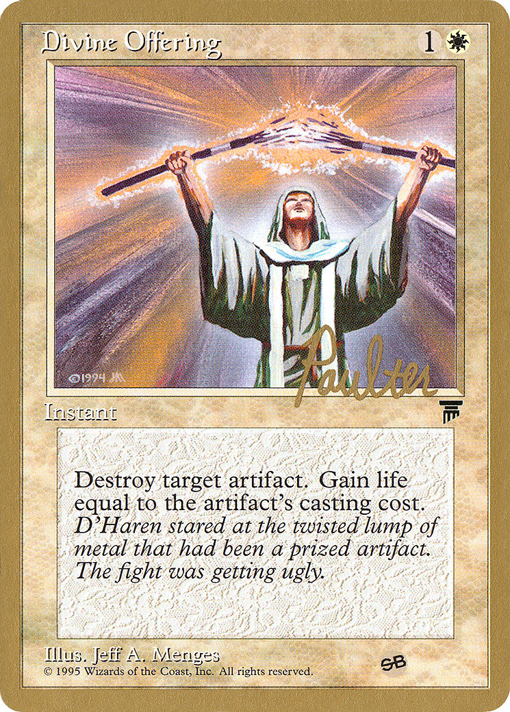 Image of Divine Offering - 1996 Preston Poulter (LEG) (SB) (WCD-) - Pro Tour Collector Set