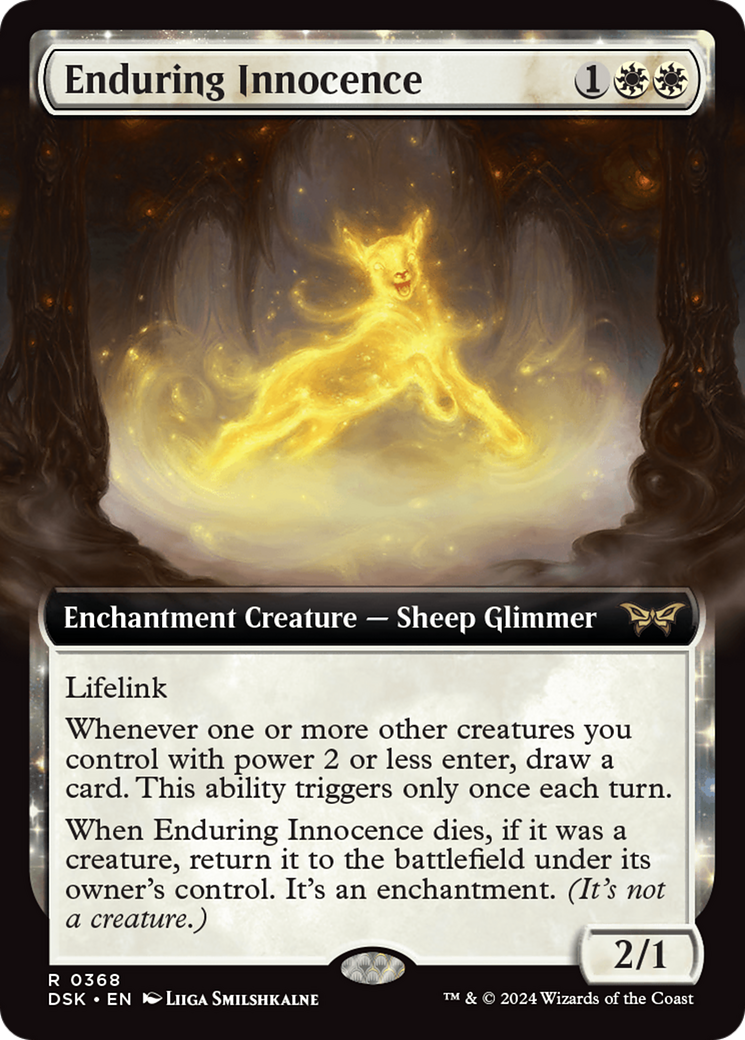 Image of Enduring Innocence (Extended Art) (DSK-368) - Duskmourn: House of Horror: (Extended Art, enchantment)