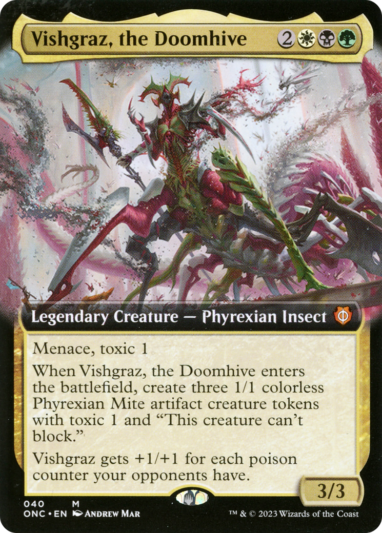 Image of Vishgraz, the Doomhive (Extended Art) (ONC-040) - Phyrexia: All Will Be One Commander: (Extended Art) Foil