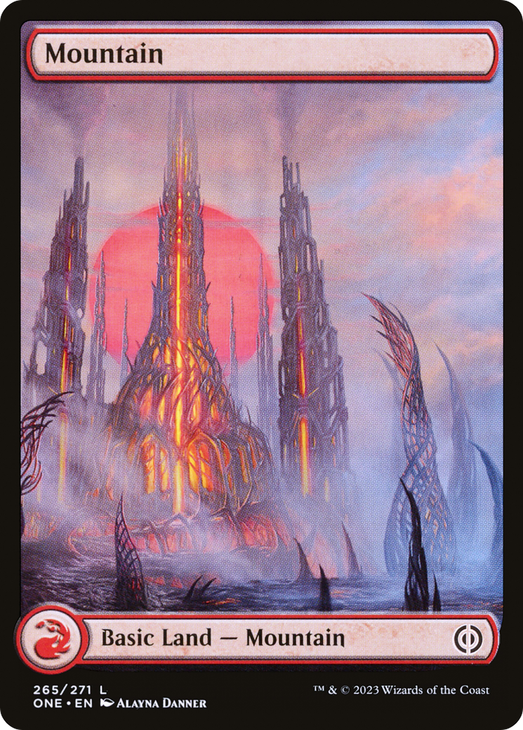 Image of Mountain (265) - Full Art (ONE-265) - Phyrexia: All Will Be One Foil