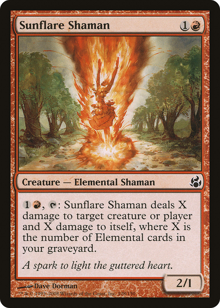 Image of Sunflare Shaman (MOR-108) - Morningtide Foil