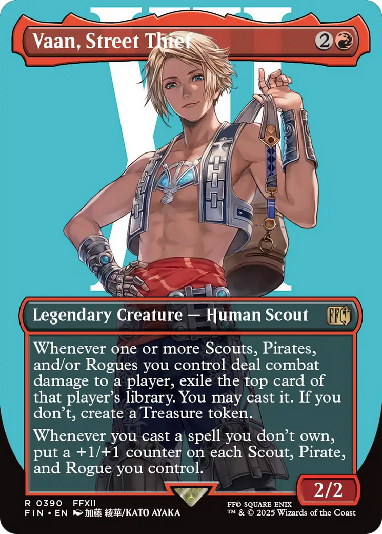 Image of Vaan, Street Thief (Borderless) (FIN-390) - FINAL FANTASY (Borderless) Foil