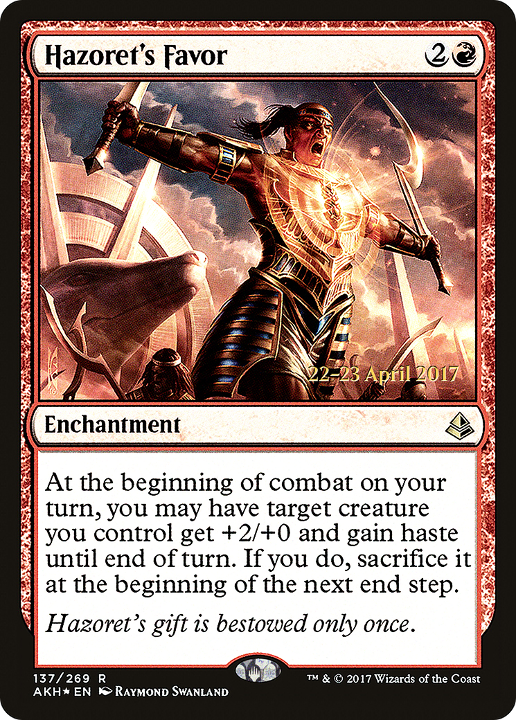 Image of Hazoret's Favor (PRE-137) - Amonkhet Promos Foil