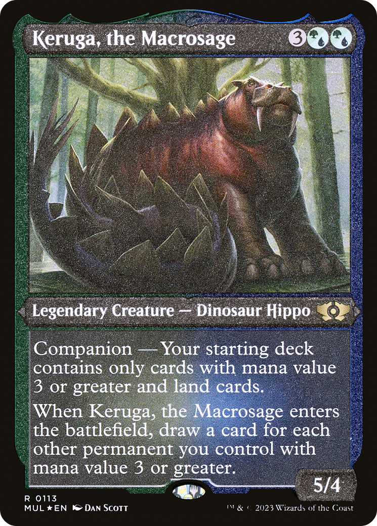 Image of Keruga, the Macrosage (Foil Etched) (MUL-113) - Multiverse Legends: (companion) Foil