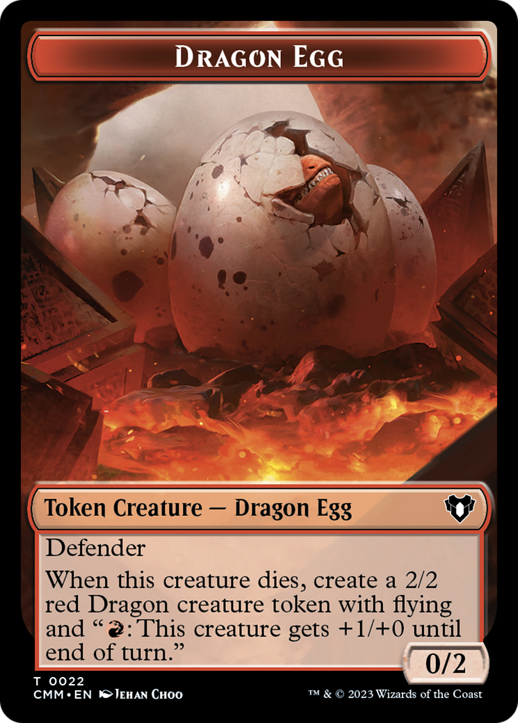 Image of Dragon Egg (TCMM-022) - Commander Masters Tokens