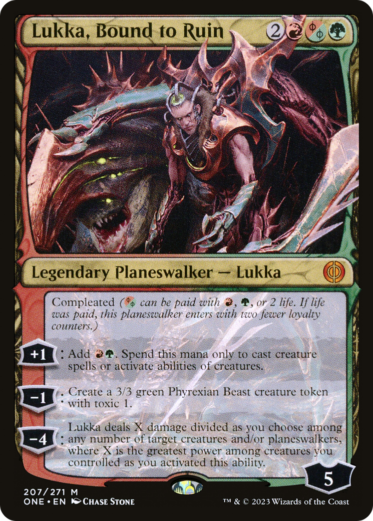 Image of Lukka, Bound to Ruin (ONE-207) - Phyrexia: All Will Be One Foil