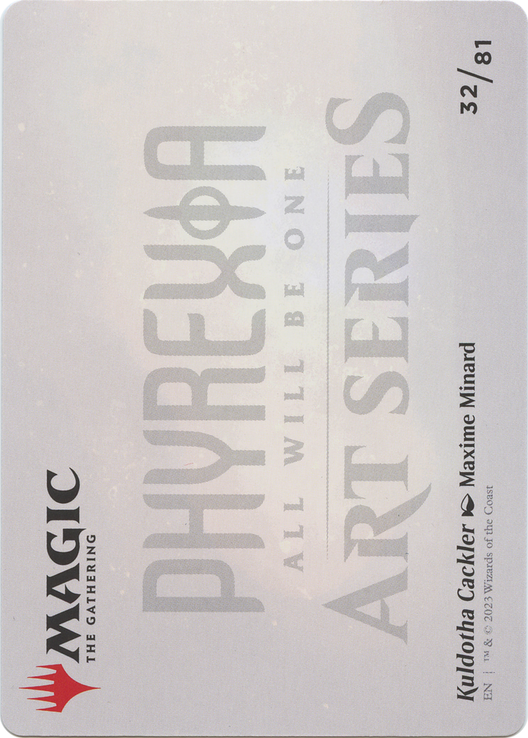 Image of Kuldotha Cackler // Kuldotha Cackler (AONE-032) - Phyrexia: All Will Be One Art Series (Borderless)