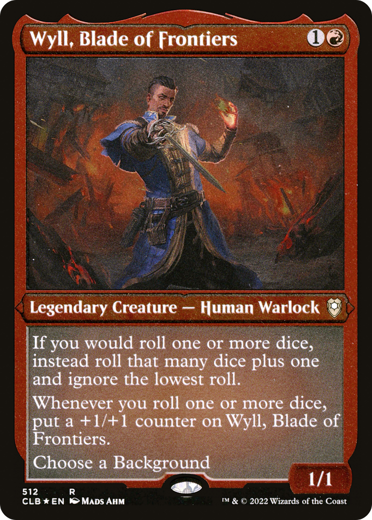 Image of Wyll, Blade of Frontiers (CLB-512) - Commander Legends: Battle for Baldur's Gate Etched Foil