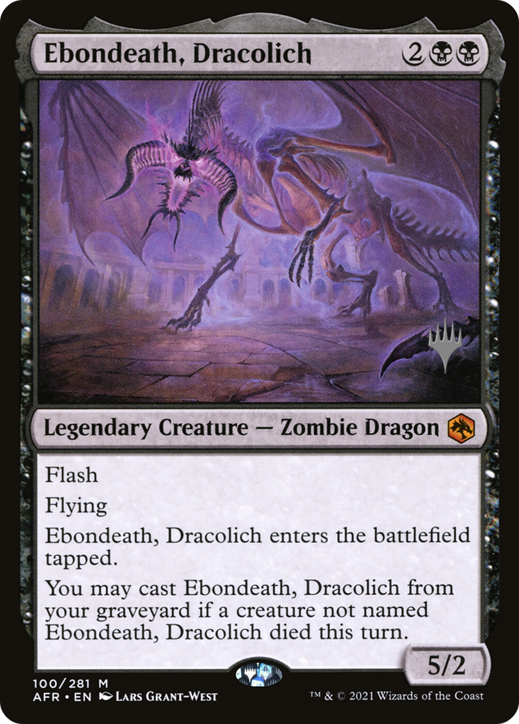 Image of Ebondeath, Dracolich (PPAFR-100) - Adventures in the Forgotten Realms Promos