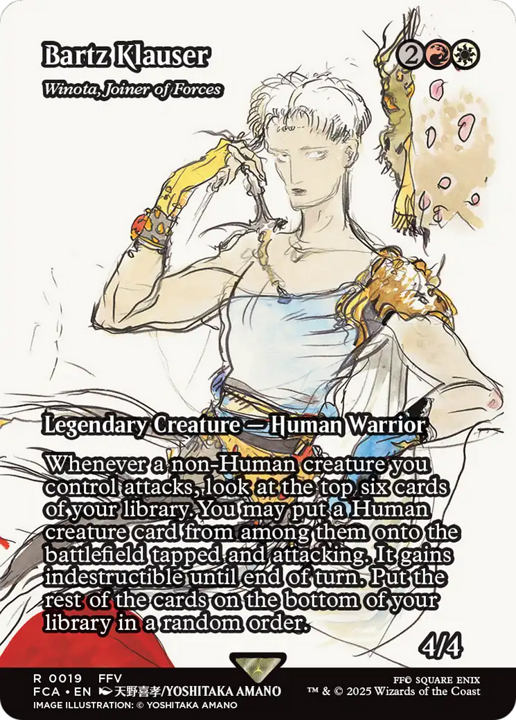Image of Bartz Klauser - Winota, Joiner of Forces (Showcase) (FCA-019) - FINAL FANTASY: Through the Ages / Bartz Klauser (Borderless)
