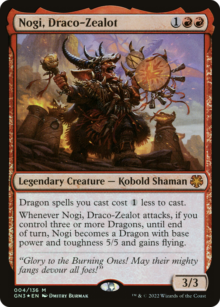 Image of Nogi, Draco-Zealot (GN3-004) - Game Night: Free-for-All Foil