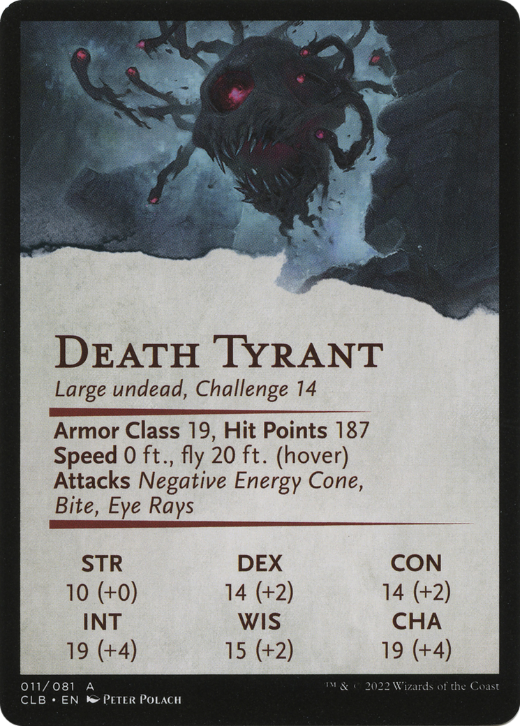 Image of Ghastly Death Tyrant // Ghastly Death Tyrant (ACLB-011) - Battle for Baldur's Gate Art Series (Borderless)