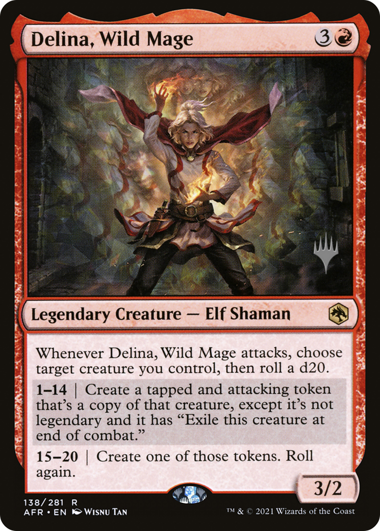 Image of Delina, Wild Mage (PPAFR-138) - Adventures in the Forgotten Realms Promos Foil