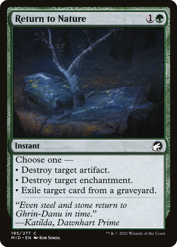 Image of Return to Nature (MID-195) - Innistrad: Midnight Hunt