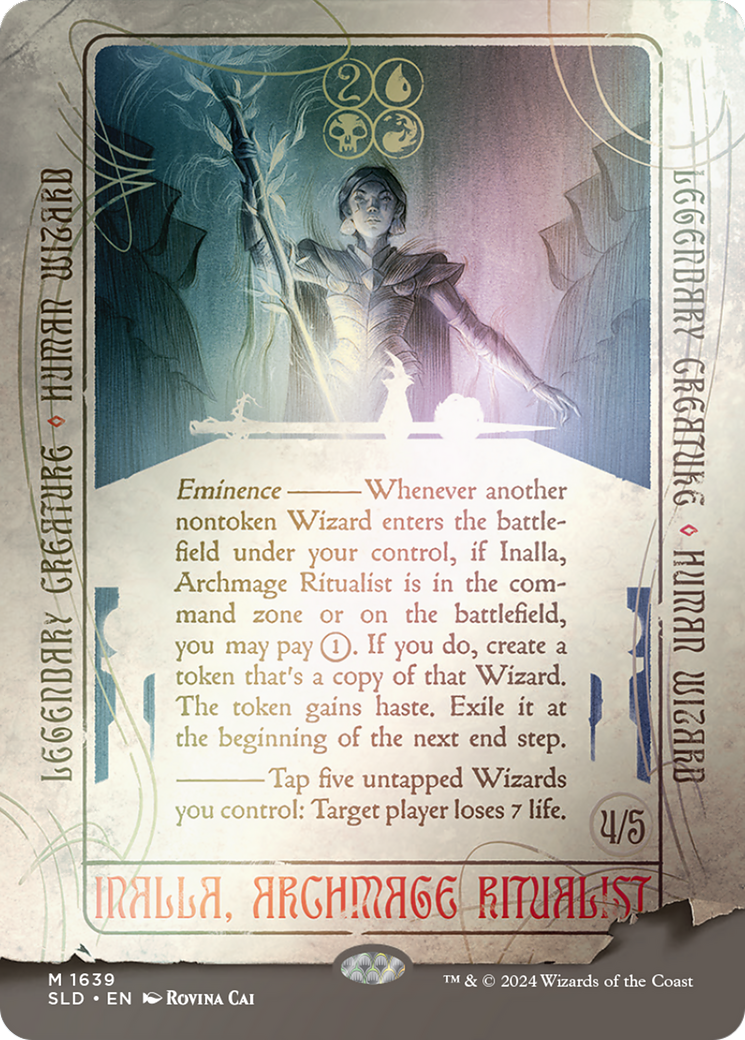 Image of Inalla, Archmage Ritualist (Rainbow Foil) (SLD-1639) - Secret Lair Drop (Borderless) Foil