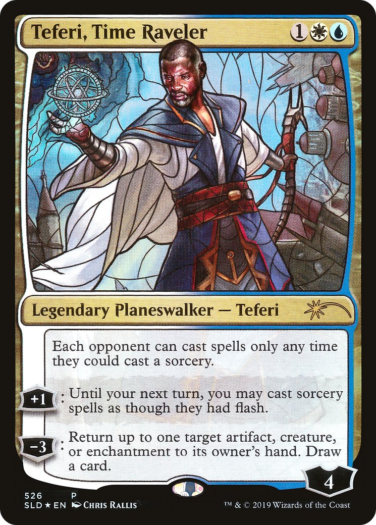 Image of Teferi, Time Raveler (Stained Glass) (SLD-526) - Secret Lair Drop Foil