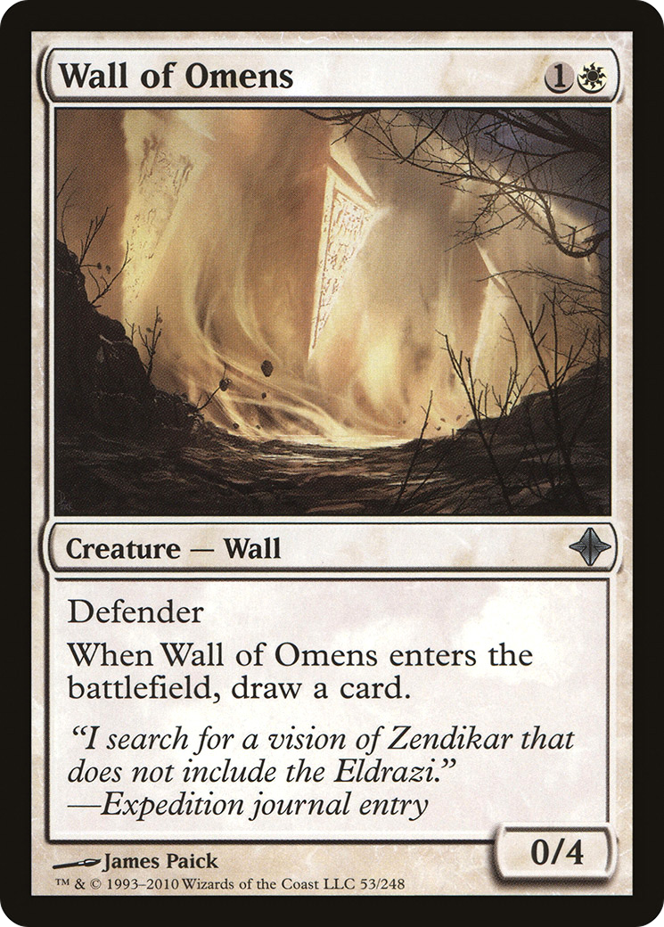 Image of Wall of Omens (ROE-053) - Rise of the Eldrazi Foil