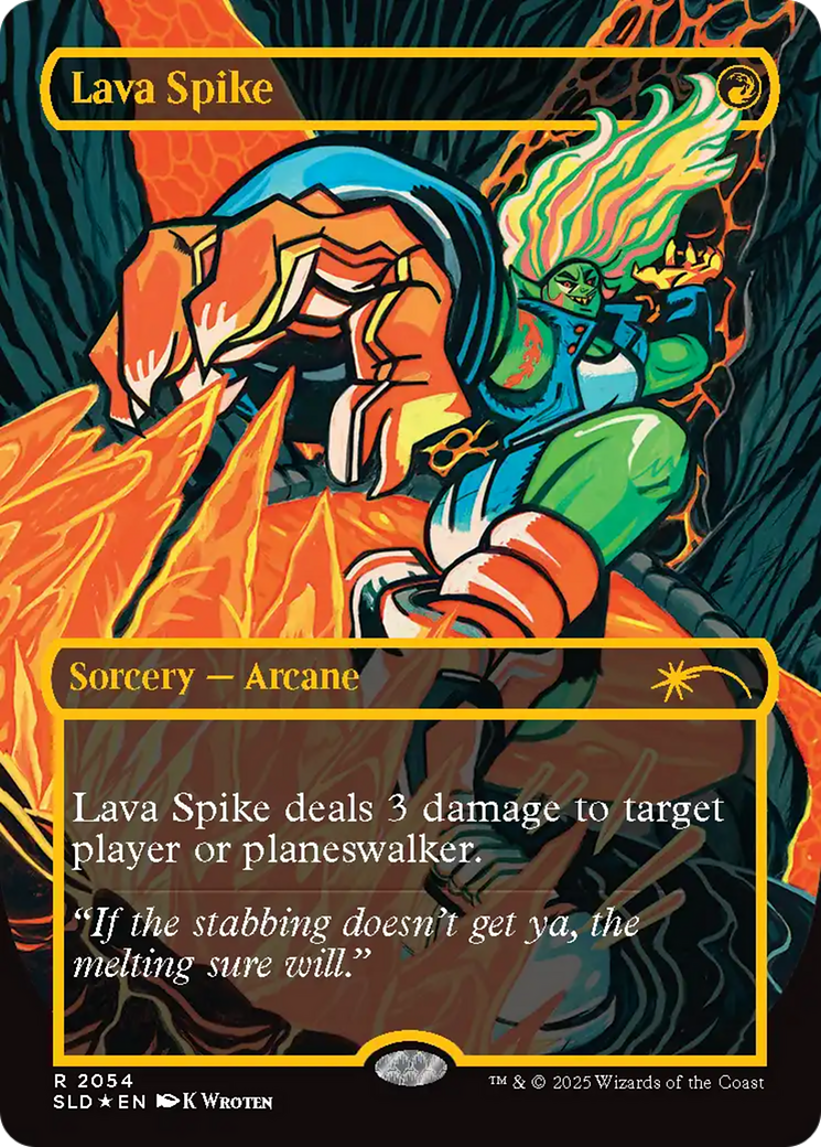Image of Lava Spike (SLD-2054) - Secret Lair Drop (Borderless) Foil