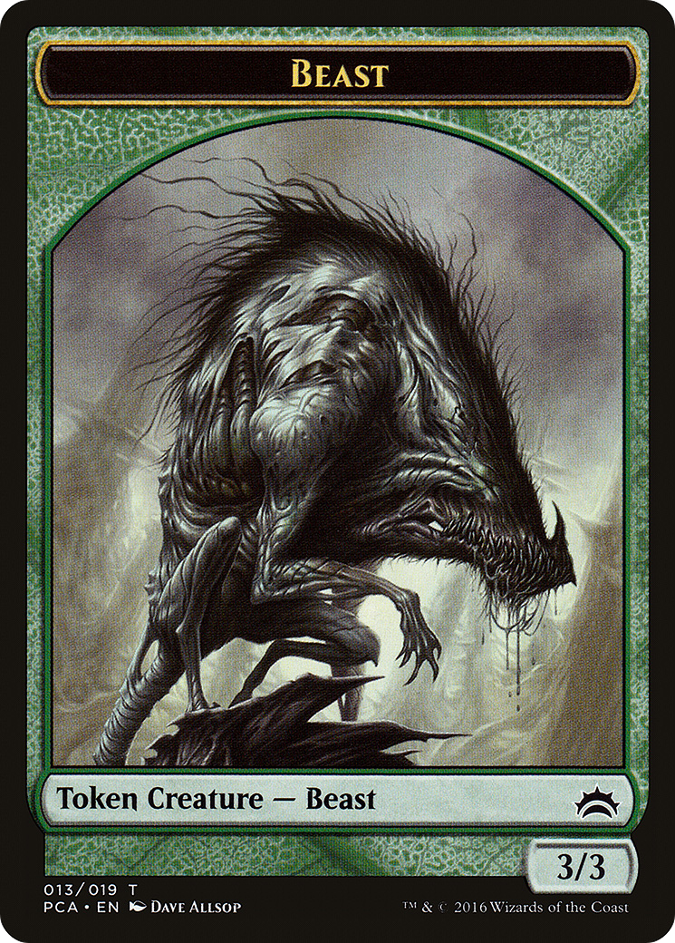 Image of Beast // Saproling Double-sided Token (PCA-013) - Planechase Anthology Tokens