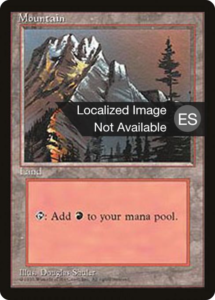 Image of Mountain (A) (4BB-183) - Fourth Edition Foreign Black Border