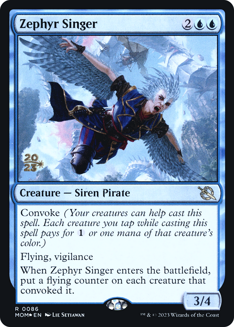 Image of Zephyr Singer (PRE-086) - March of the Machine Promos Foil