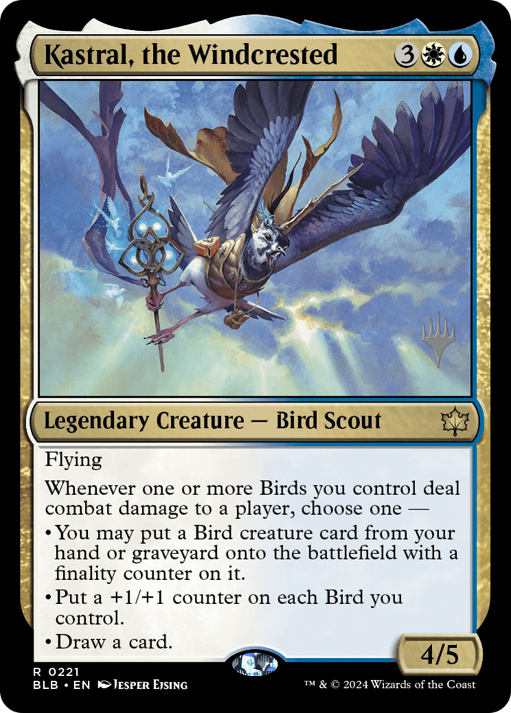 Image of Kastral, the Windcrested (PPBLB-221) - Bloomburrow Promos