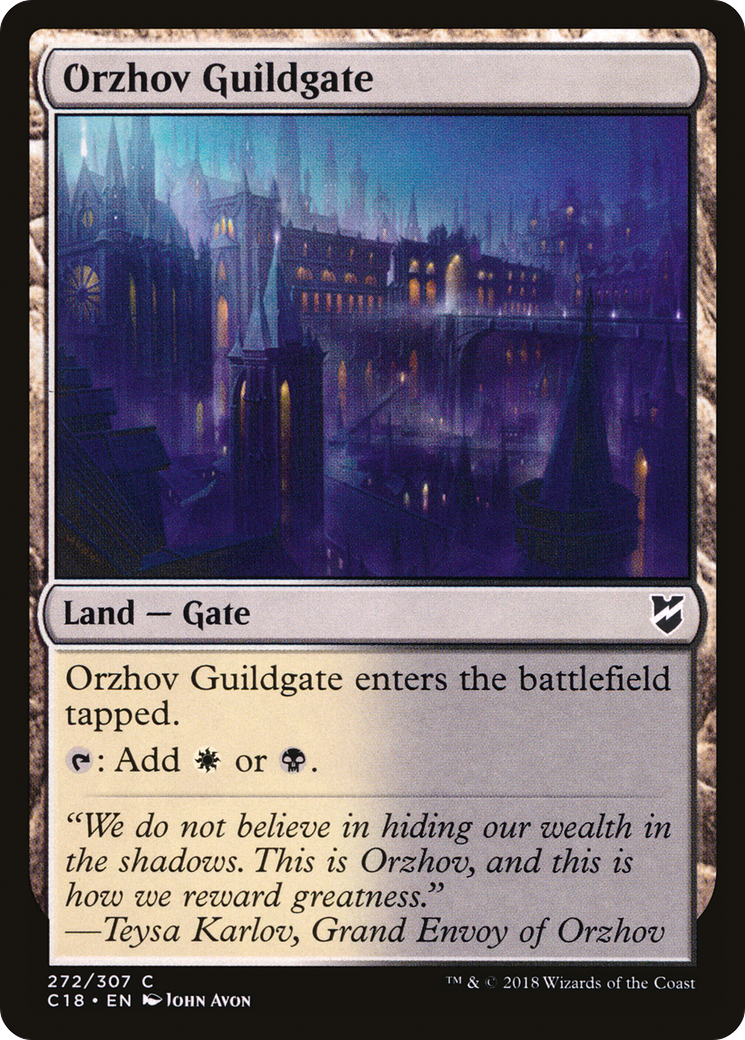 Image of Orzhov Guildgate (C18-272) - Commander 2018