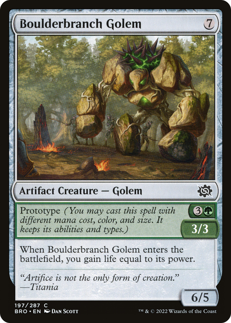 Image of Boulderbranch Golem (BRO-197) - The Brothers' War Foil