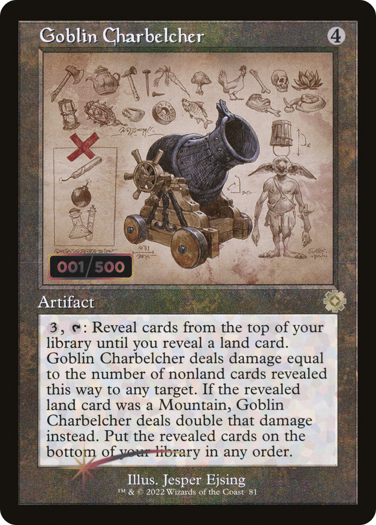 Image of Goblin Charbelcher (Schematic) (Serial Numbered) (BRR-081) - The Brothers' War Retro Artifacts Foil