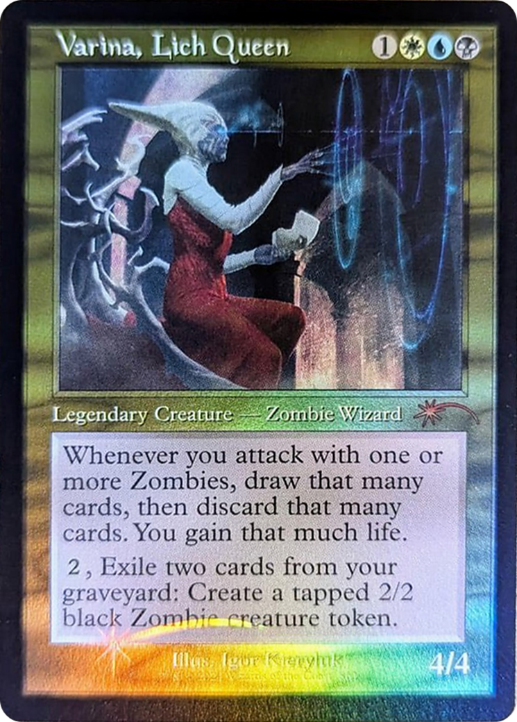 Image of Varina, Lich Queen (Retro Frame) (SLD-861) - Secret Lair Drop Foil