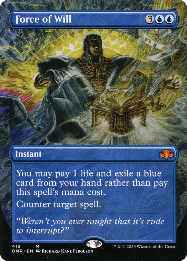 Image of Force of Will (Borderless) (DMR-418) - Dominaria Remastered (Borderless) Foil