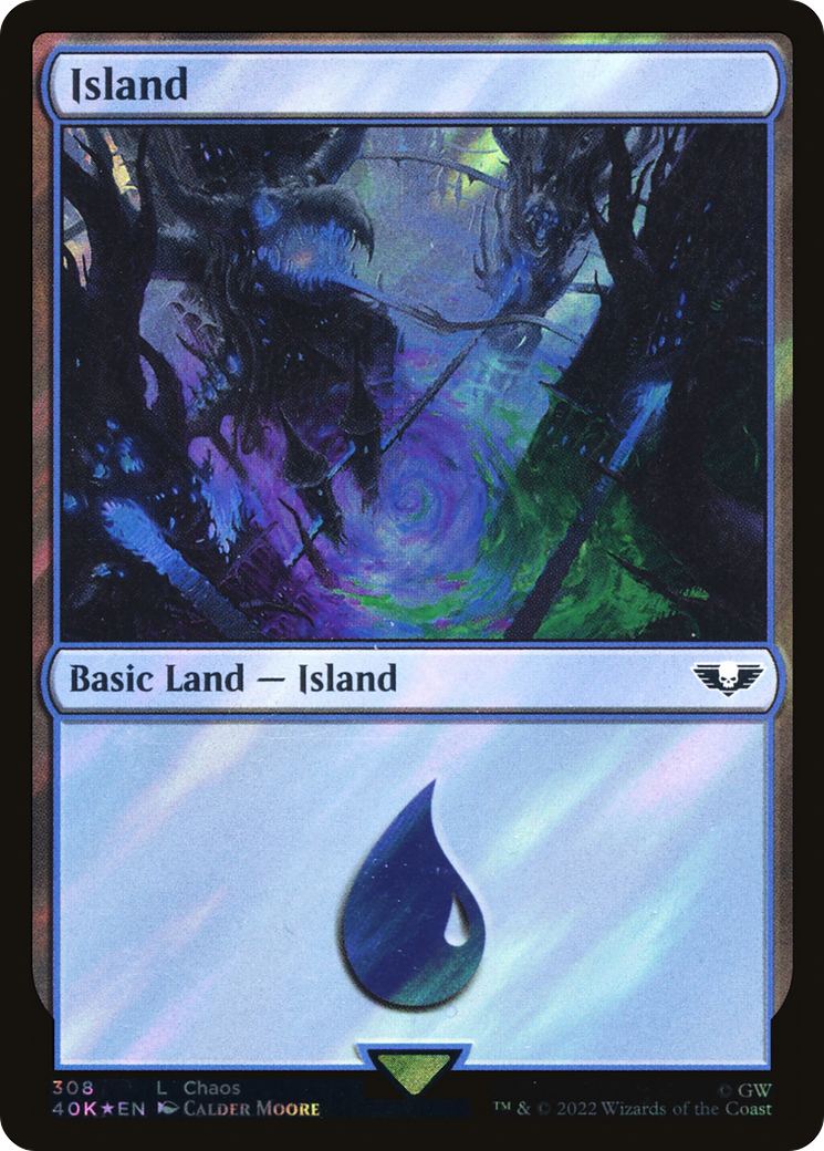 Image of Island (308) (Surge Foil) (40K-308) - Warhammer 40,000 Commander Foil