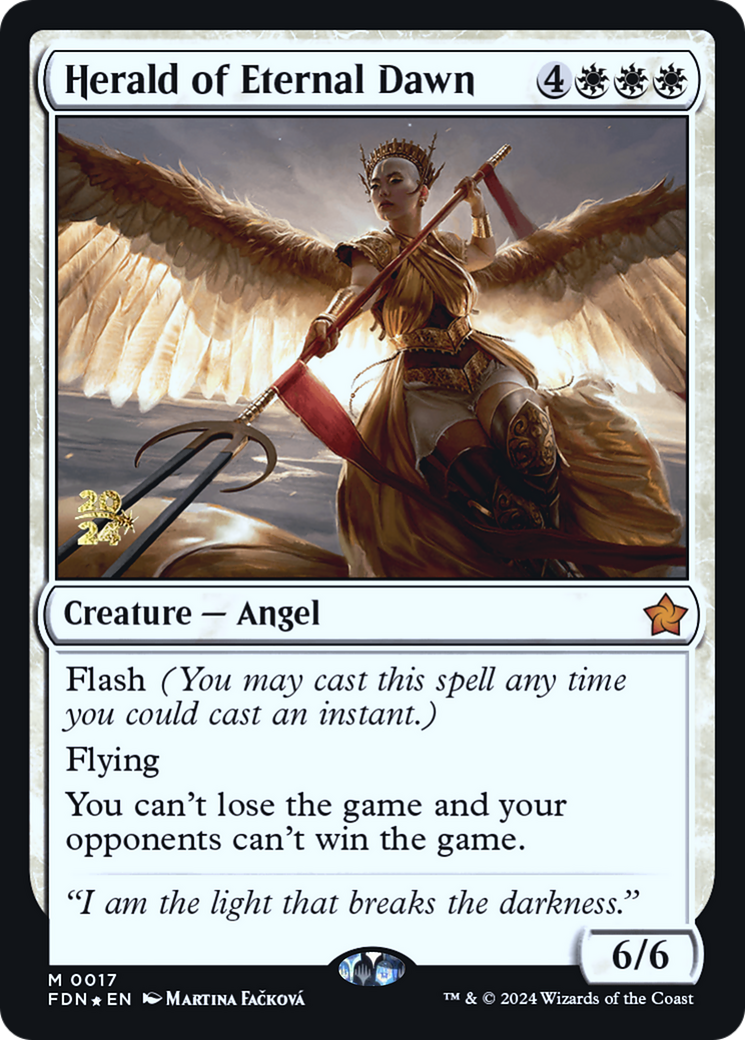 Image of Herald of Eternal Dawn (PRE-017) - Foundations Promos Foil