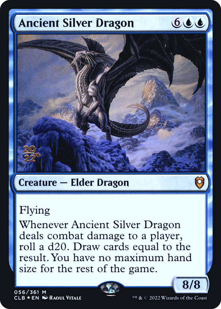 Image of Ancient Silver Dragon (PRE-056) - Battle for Baldur's Gate Promos Foil