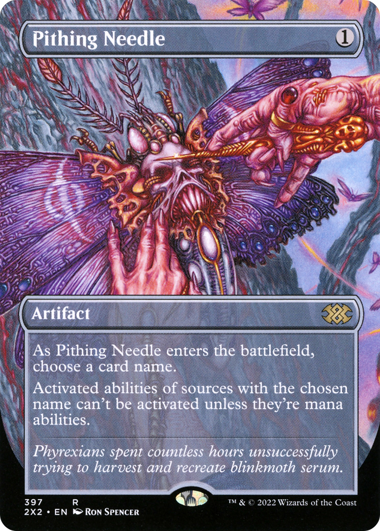 Image of Pithing Needle (Borderless) (2X2-397) - Double Masters 2022 (Borderless) Foil