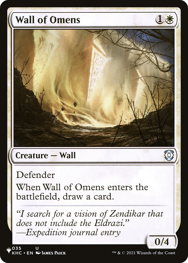 Image of Wall of Omens (KHC) (LIST-KHC-35) - The List