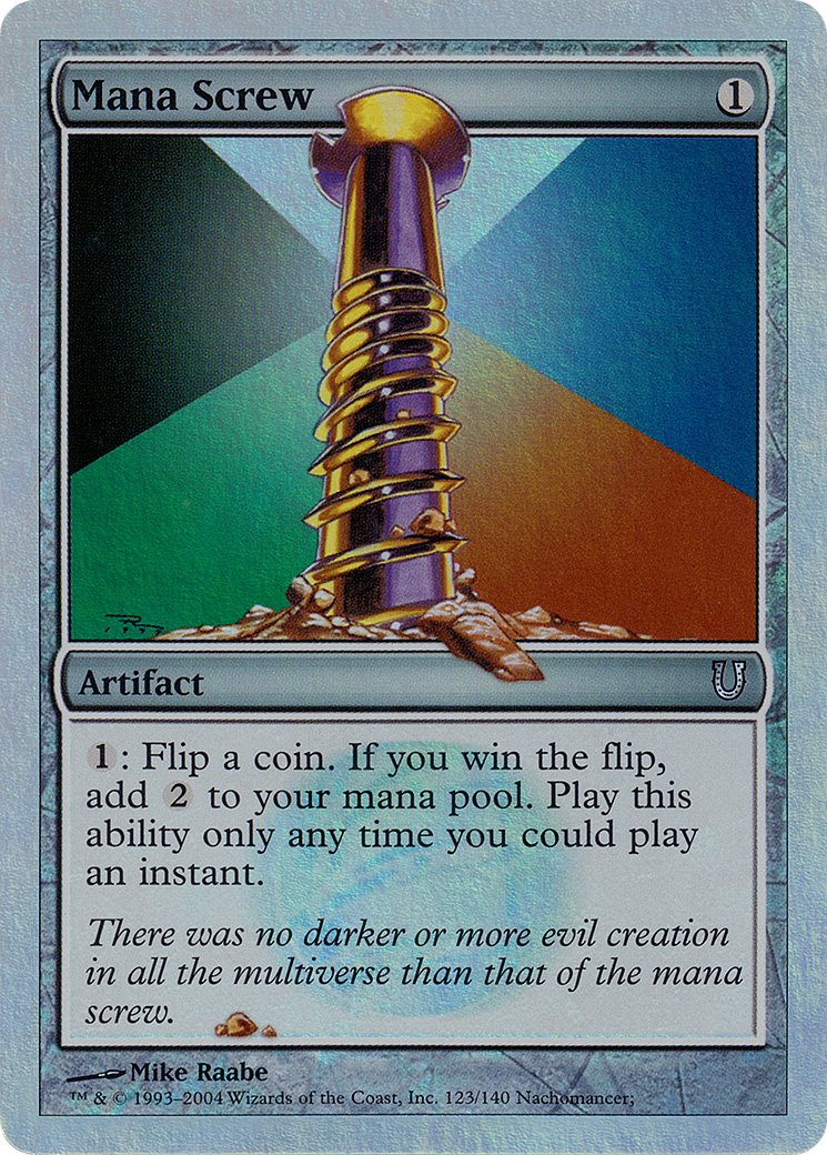 Image of Mana Screw (Alternate Foil) (UNH-123) - Unhinged Foil