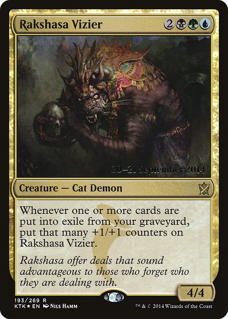 Image of Rakshasa Vizier (PRE-193) - Khans of Tarkir Promos Foil
