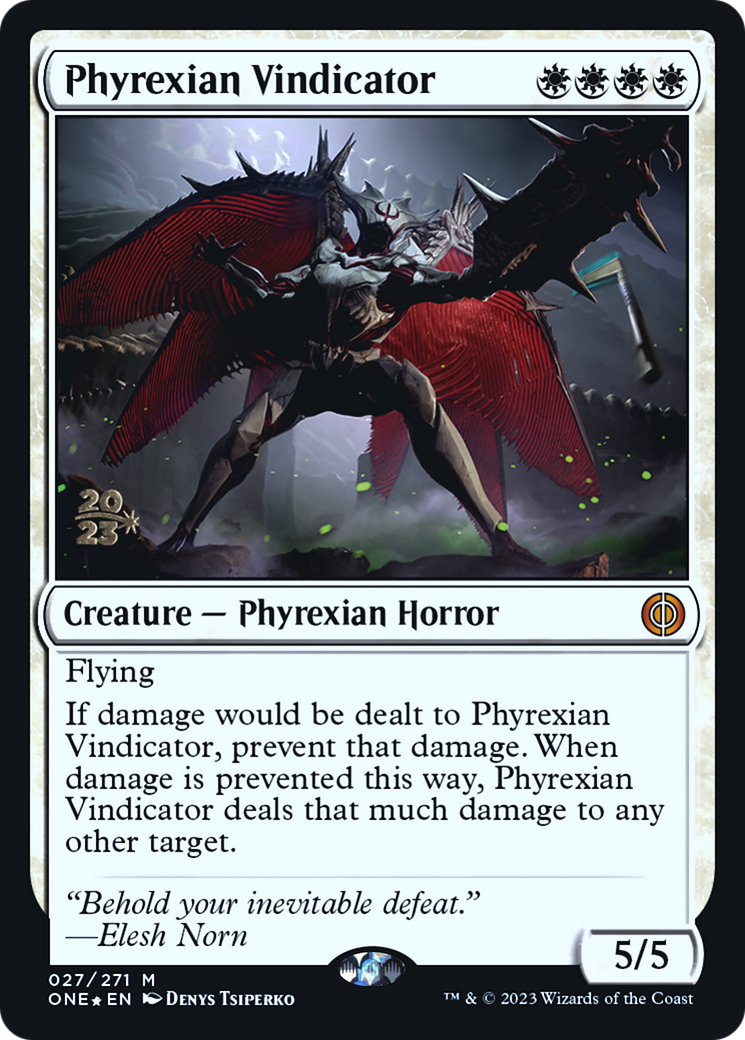 Image of Phyrexian Vindicator (PRE-027) - Phyrexia: All Will Be One Promos Foil