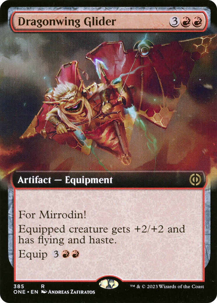Image of Dragonwing Glider (Extended Art) (ONE-385) - Phyrexia: All Will Be One: (Extended Art) Foil