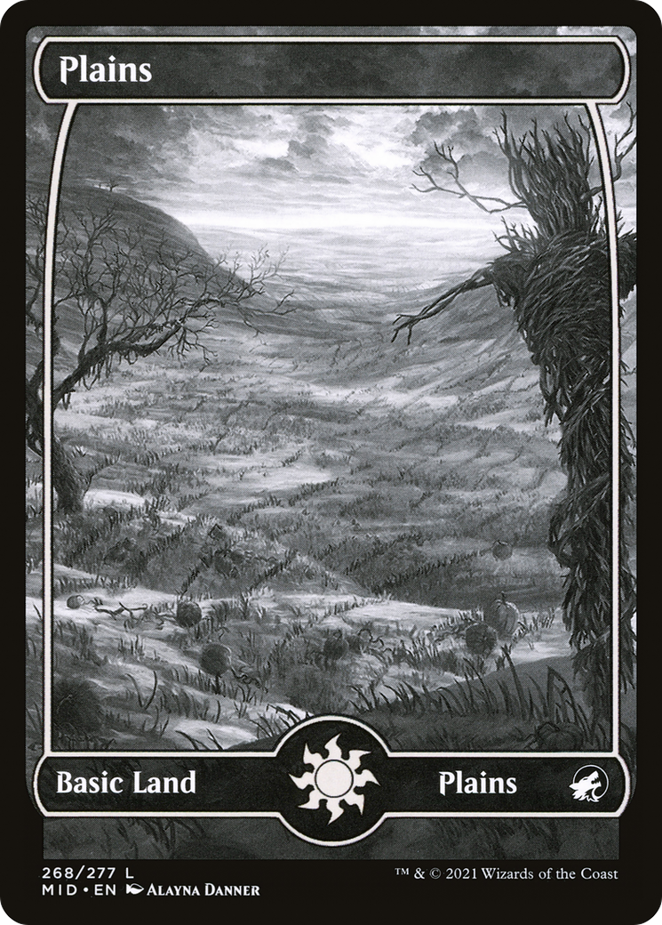 Image of Plains (268) (MID-268) - Innistrad: Midnight Hunt: (Full Art, Showcase) Foil
