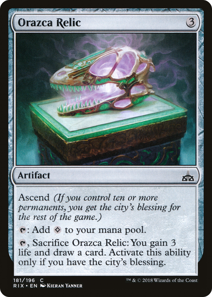Image of Orazca Relic (RIX-181) - Rivals of Ixalan Foil