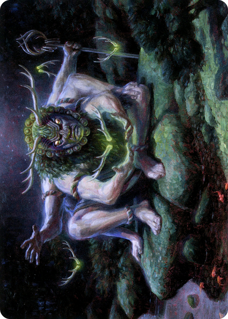 Image of Myojin of Towering Might // Myojin of Towering Might (ANEO-034) - Neon Dynasty Art Series (Borderless) Foil