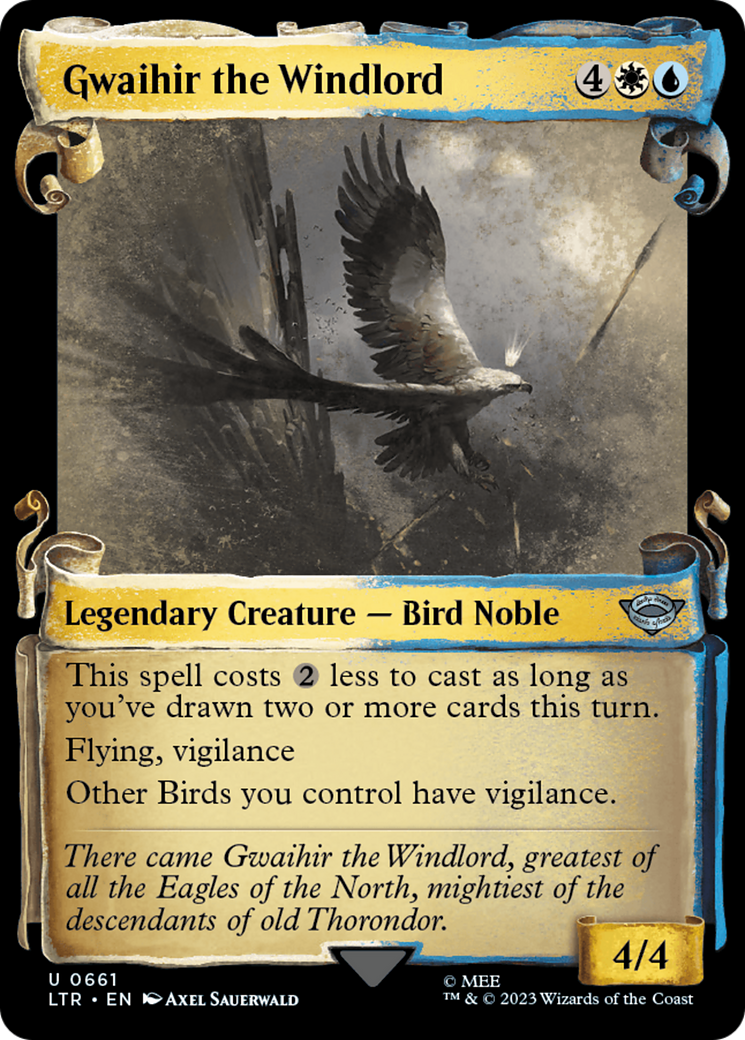 Image of Gwaihir the Windlord (Showcase Scrolls) (LTR-661) - The Lord of the Rings: Tales of Middle-earth: (Showcase) Foil