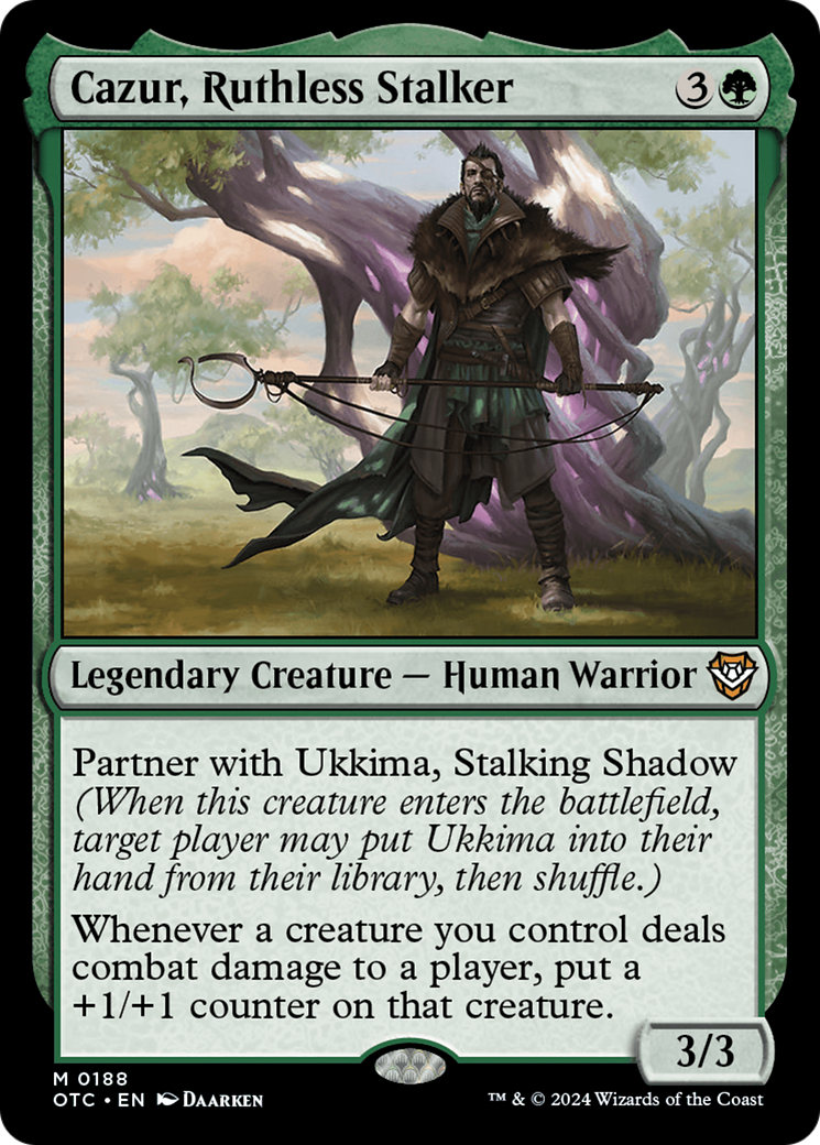 Image of Cazur, Ruthless Stalker (OTC-188) - Outlaws of Thunder Junction Commander