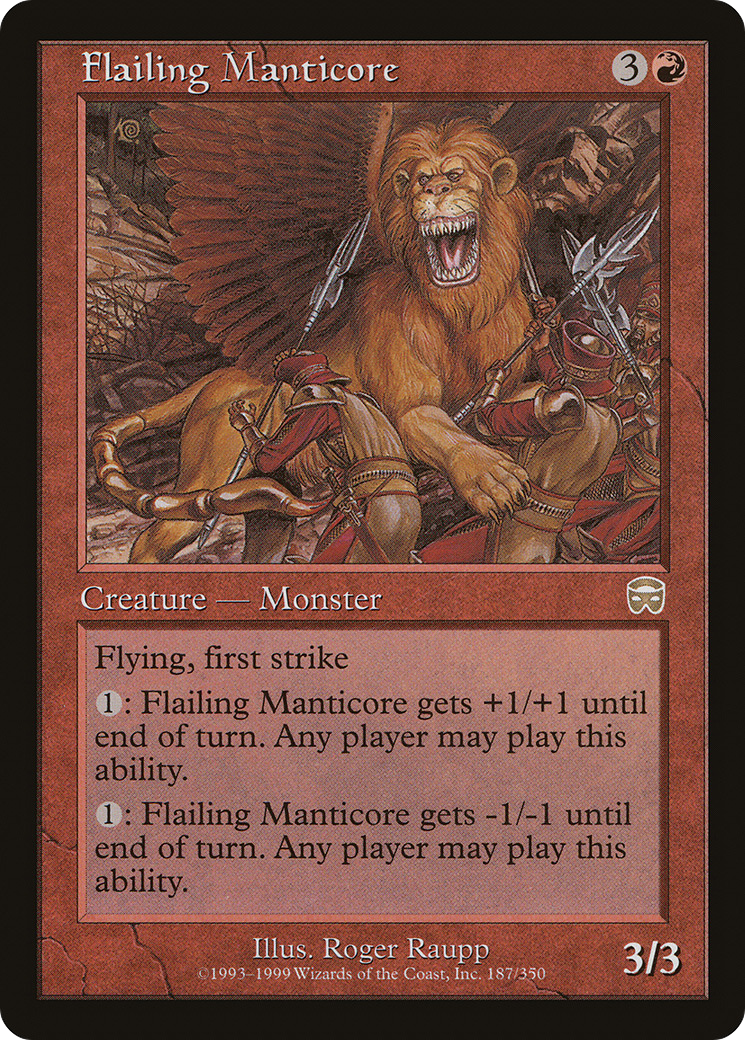 Image of Flailing Manticore (MMQ-187) - Mercadian Masques Foil
