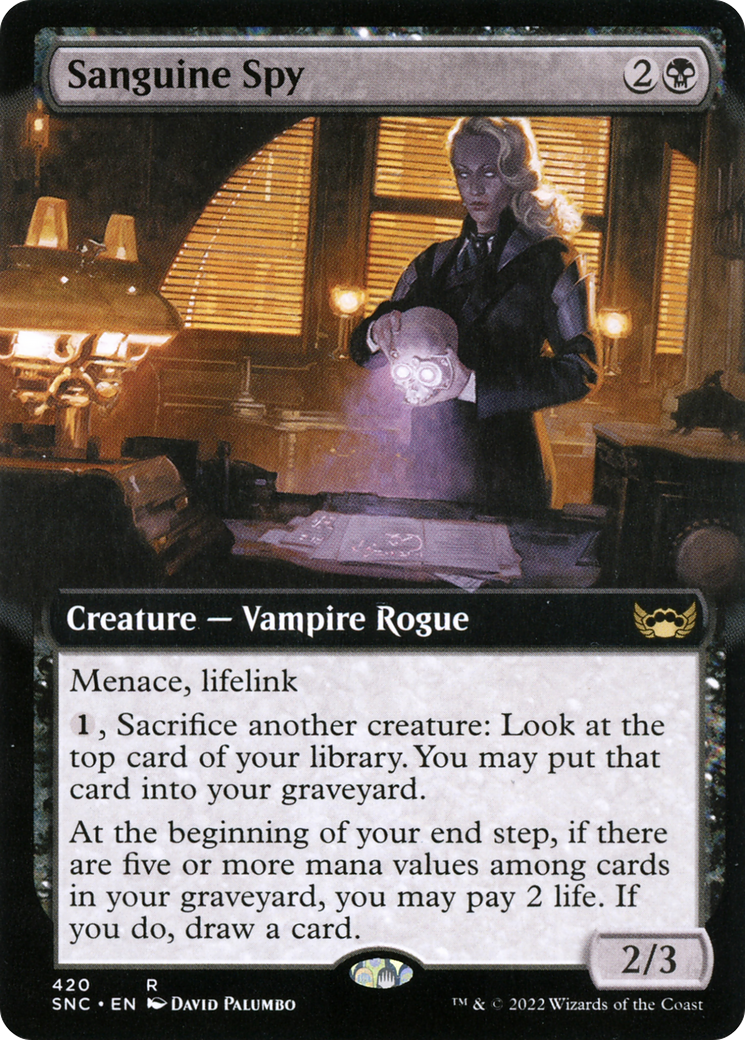 Image of Sanguine Spy (Extended Art) (SNC-420) - Streets of New Capenna: (Extended Art)