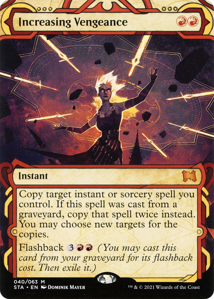 Image of Increasing Vengeance (STA-040) - Strixhaven Mystical Archive: (Showcase) (Borderless) Foil
