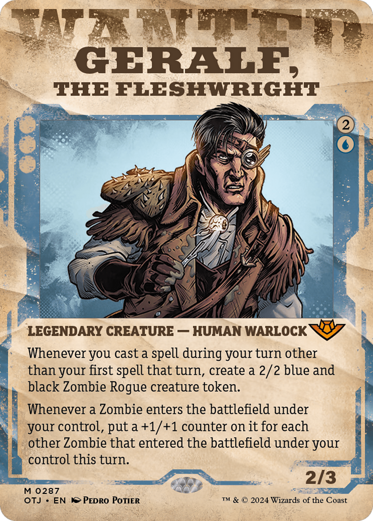 Image of Geralf, the Fleshwright (Showcase) (OTJ-287) - Outlaws of Thunder Junction: (Showcase) (Borderless)