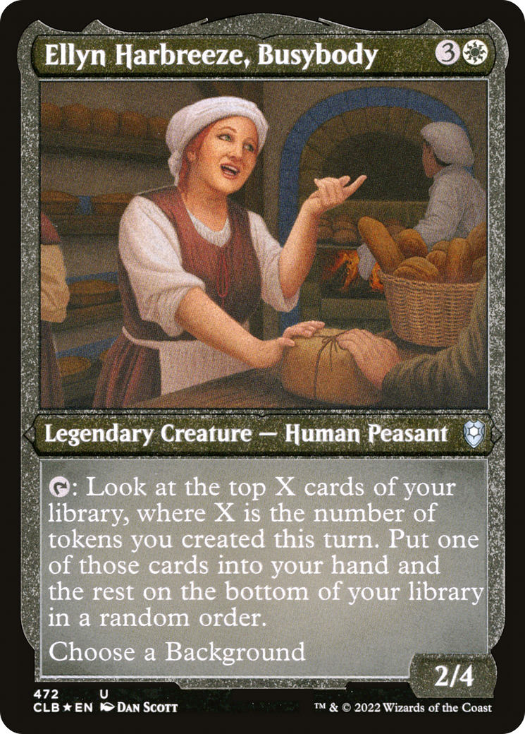Image of Ellyn Harbreeze, Busybody (CLB-472) - Commander Legends: Battle for Baldur's Gate Etched Foil